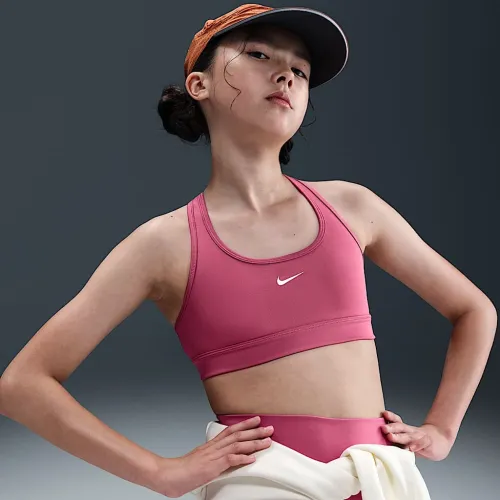 Nike Swoosh Girls' Sports Bra цвет фиолетовый