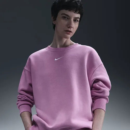 Nike Sportswear Phoenix Fleece женская оверсайз Crew-Neck свитшот Pink