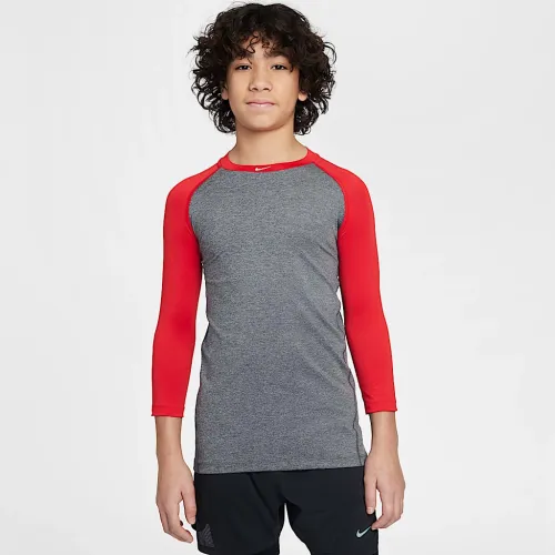 Nike Pro Big дитячі Dri-FIT 3/4-Sleeve Top колір червоний