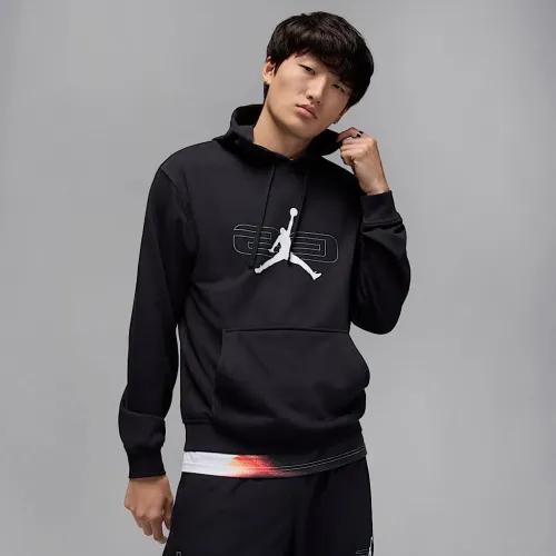 Nike Jordan Sport Crossover чоловічі Fleece Pullover Толстовка з капюшоном колір чорний