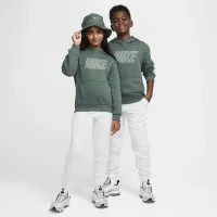 Nike Sportswear Club Fleece Big детские Pullover Толстовка с капюшоном цвет зеленый