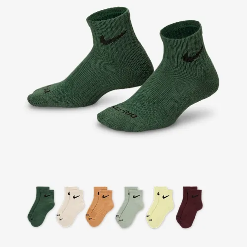 Nike Dri-FIT Performance Basics Little дитячі Ankle шкарпетки (6 пар) колір зелений