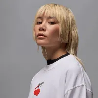 Nike Jordan Brooklyn Fleece женская Crew-Neck свитшот цвет белый