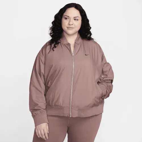 Nike Sportswear Essential женская оверсайз Bomber Куртка (большие размеры) цвет фиолетовый