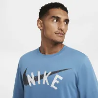 Nike мужские Dri-FIT Long-Sleeve Fitness футболка синий