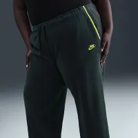 Nike Sportswear Club Fleece жіноча Mid-Rise Wide Leg Cozy Pants (великі розміри) колір зелений