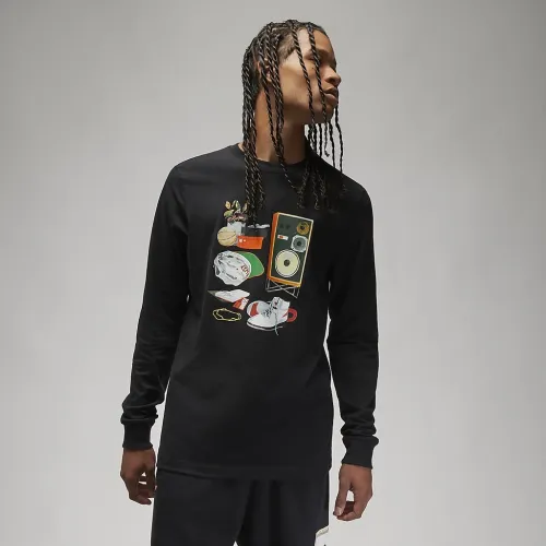 Nike Jordan Artist Series by Jacob Rochester мужские Long-Sleeve футболка цвет черный