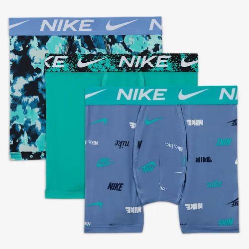 Nike Dri-FIT Micro Print Big детские трусы (3 пары) синий