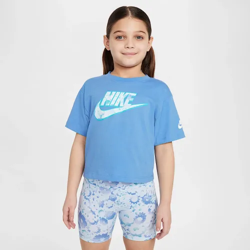 Nike Flow-Ral Little детские Boxy Graphic футболка синий