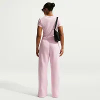 Nike Sportswear Phoenix Fleece женская С высокой Талией Wide-Leg Pants Pink