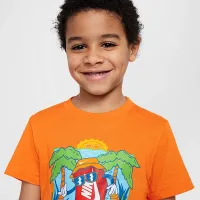 Nike Little детские Boxy Palm Tree футболка Orange