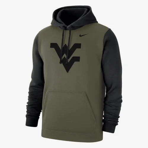 West Virginia Olive Pack чоловічі Nike College Толстовка з капюшоном колір коричневий