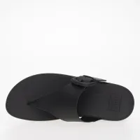 Japonki FitFlop Lulu Coveколір червоний-Buckle Raw-Edge Leather Toe-Thongs HG9-001 - Чорні