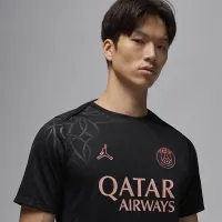 Nike Paris Saint-Germain Academy Pro Third чоловічі Jordan Dri-FIT Soccer Pre-Match Top колір чорний