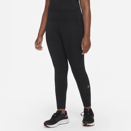 Nike Dri-FIT One Big дитячі (Girls') лосіни (Extended Size) колір чорний
