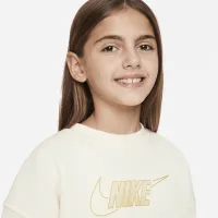 Nike Sportswear Club Fleece Big детские (Girls') Crew-Neck свитшот цвет белый