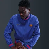 FC Barcelona Strike Home чоловічі Nike Dri-FIT Soccer Anthem Куртка блакитний