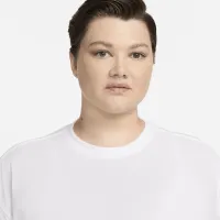 Nike One Relaxed жіноча Dri-FIT Short-Sleeve Top (великі розміри) колір білий