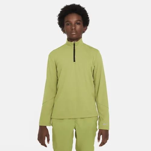 Nike Multi Big детские (для мальчиков) Dri-FIT UV Long-Sleeve 1/2-Zip Top цвет зеленый