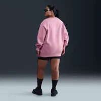 Nike Sportswear Phoenix Fleece женская оверсайз Crew-Neck свитшот (большие размеры) Pink