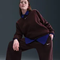 Nike Sportswear Phoenix Fleece женская С высокой Талией Wide-Leg Pants цвет красный
