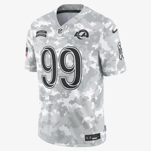 Aaron Donald Los Angeles Rams Salute to Service мужские Nike Dri-FIT NFL Limited Jersey цвет белый