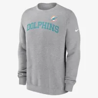 Miami Dolphins Club чоловічі Nike NFL Pullover Crew колір сірий