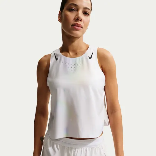 Nike AeroSwift жіноча Dri-FIT ADV Cropped Running Tank Top колір білий