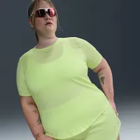 Nike One Classic жіноча Dri-FIT Short-Sleeve Top (великі розміри) Yellow