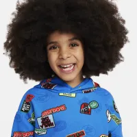 Nike Sportswear Little дитячі Printed Толстовка з капюшоном блакитний