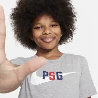 Paris Saint-Germain Swoosh Nike футболка колір сірий