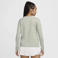 Nike Sportswear Essentials женская Long-Sleeve Logo футболка цвет зеленый