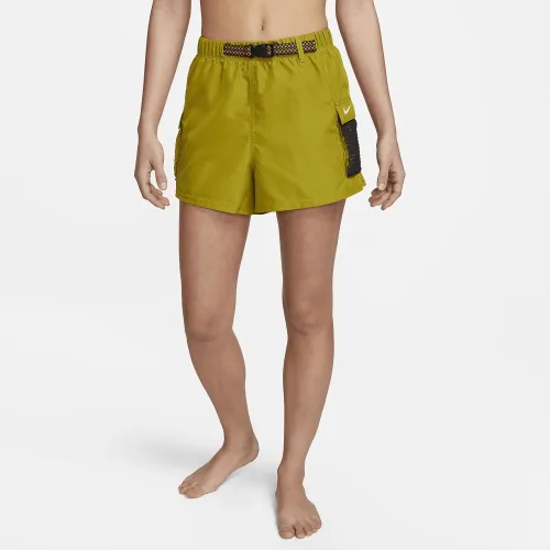 Nike женская Cargo Cover-Up Swim шорты цвет зеленый