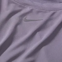 Nike One Classic женская Dri-FIT Short-Sleeve Cropped Top цвет фиолетовый