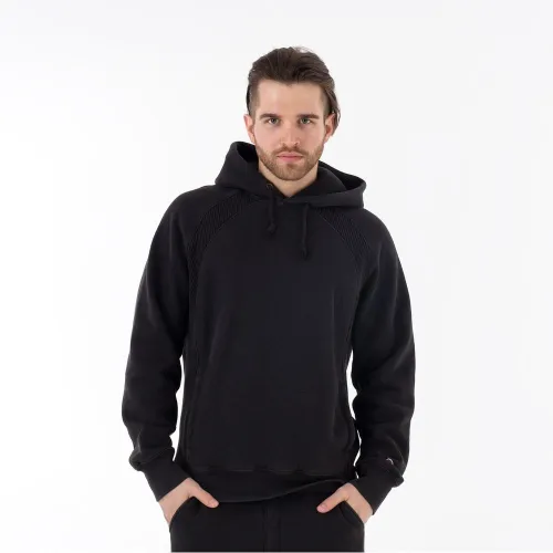 Кофта/футболка Champion Waffle Insert Reverse Weave Толстовка з капюшоном 218643-KK001 - Чорна