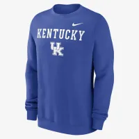 Kentucky Wildcats Primetime Primary Stack мужские Nike College Pullover Crew синий