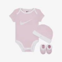 Nike Baby (6-12M) Bodysuit, Hat and Booties Box набор Pink