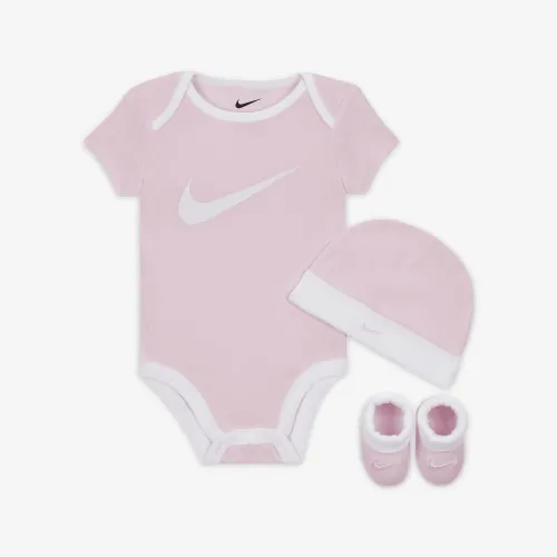 Nike Baby (6-12M) Bodysuit, Hat and Booties Box комплект Pink