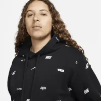 Nike Club Fleece чоловічі Allover Print Pullover Толстовка з капюшоном колір чорний