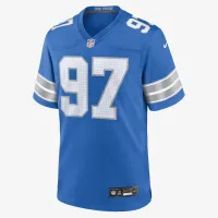 Aidan Hutchinson Detroit Lions мужские Nike NFL Game Football Jersey синий
