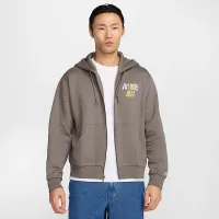 Nike SB Fleece Front-Zip Skate Толстовка з капюшоном колір сірий