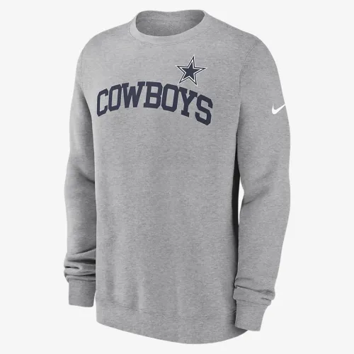 Dallas Cowboys Club мужские Nike NFL Pullover Crew цвет серый