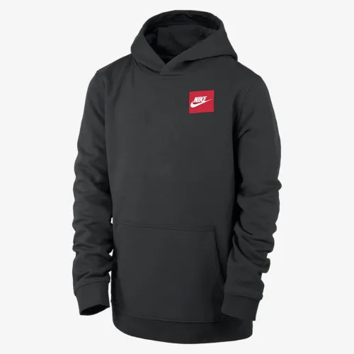 Nike Club Fleece Big детские Pullover Толстовка с капюшоном цвет черный