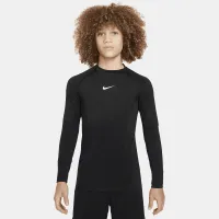 Nike Pro Big детские (для мальчиков) Dri-FIT Long-Sleeve Top цвет черный