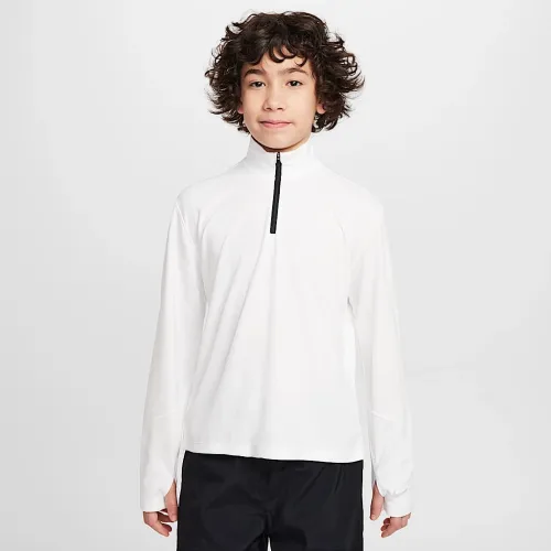 Nike Multi Big детские (для мальчиков) Dri-FIT UV Long-Sleeve 1/2-Zip Top цвет белый