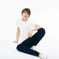Футболка Lacoste Crew Neck Pime хлопковыеJersey TH6709-001 - Белая
