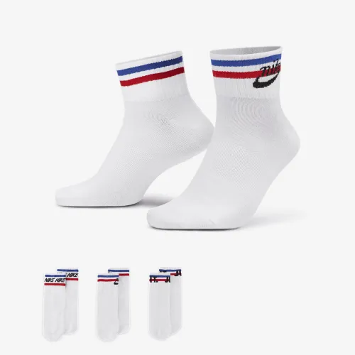 Nike Everyday Essential Ankle шкарпетки (3 пар) колір білий