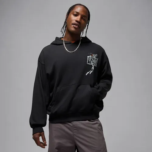 Nike Jordan Brooklyn чоловічі оверсайз Pullover Толстовка з капюшоном колір чорний