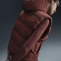 Nike Sportswear Metro Puffer женская Therma-FIT Loose Hooded Vest цвет коричневый