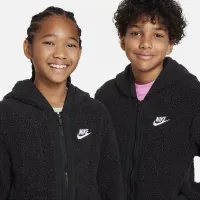 Nike Sportswear Club Fleece Big детские Full-Zip Winterized Толстовка с капюшоном цвет черный
